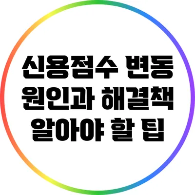 신용점수 변동 원인과 해결책: 알아야 할 팁