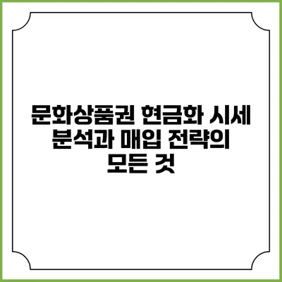 문화상품권 현금화: 시세 분석과 매입 전략의 모든 것