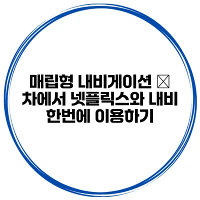 매립형 내비게이션 – 차에서 넷플릭스와 내비 한번에 이용하기