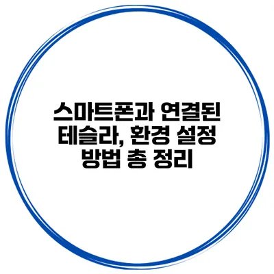 스마트폰과 연결된 테슬라, 환경 설정 방법 총 정리