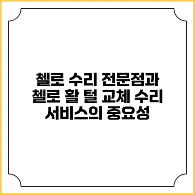 첼로 수리 전문점과 첼로 활 털 교체 수리 서비스의 중요성