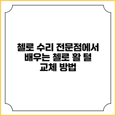 첼로 수리 전문점에서 배우는 첼로 활 털 교체 방법